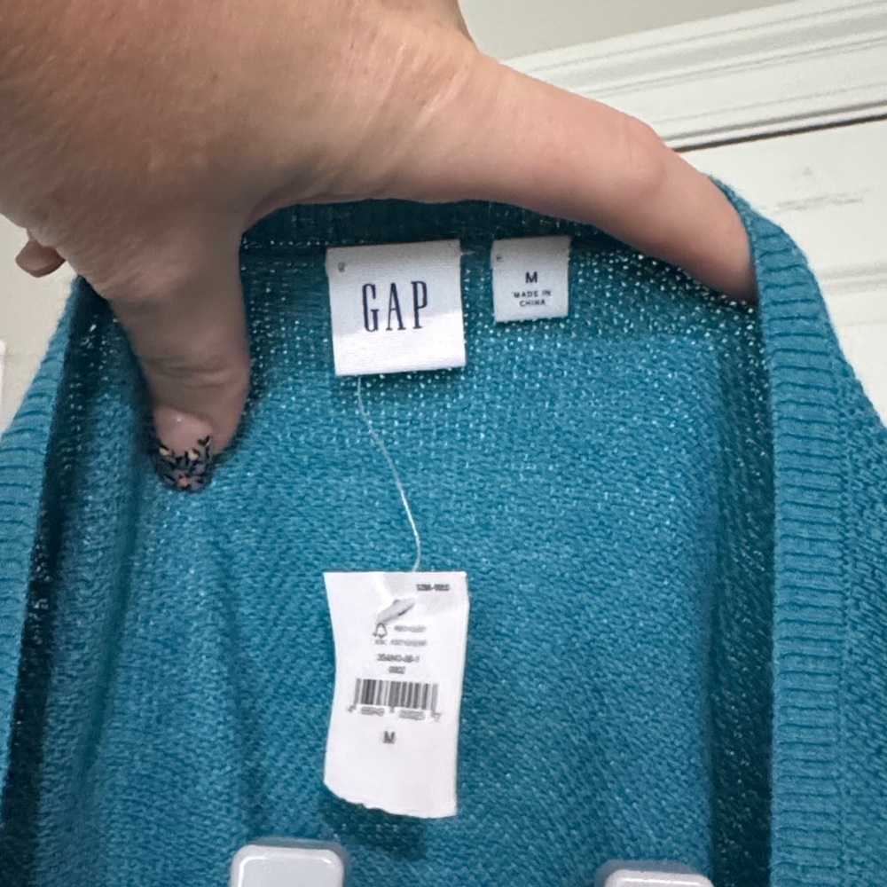 GAP Turquoise Knit Sweater - Picture 2 of 6